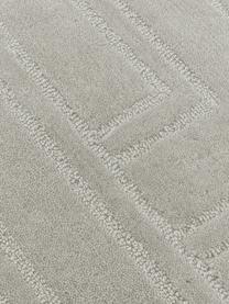 Alfombra artesanal de lana Alan, Parte superior: 100% lana, Reverso: 100% algodón Las alfombra, Gris claro, An 160 x L 230 cm (Tamaño M)