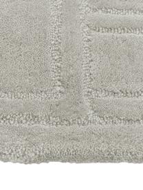 Wollteppich Alan in Hellgrau, handgetuftet, Flor: 100 % Wolle, Hellgrau, B 160 x L 230 cm (Größe M)