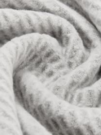 Manta con estructura gofre Sara, 50% algodón, 50% acrílico, Gris, An 140 x L 180 cm