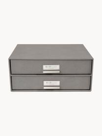 Organizador de escritorio Birger, Caja: canvas, cartón macizo, Gris, An 33 x F 25 cm