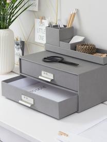 Organizador de escritorio Birger, Caja: canvas, cartón macizo, Gris, An 33 x F 25 cm