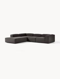 Modulares XL-Ecksofa Lennon, Bezug: 100 % Polyester Der strap, Gestell: Massives Kiefernholz FSC-, Webstoff Anthrazit, B 329 x T 269 cm, Eckteil links