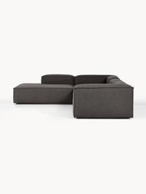 Modulares XL-Ecksofa Lennon, Bezug: 100 % Polyester Der strap, Gestell: Massives Kiefernhol, Sper, Webstoff Anthrazit, B 329 x T 269 cm, Eckteil links