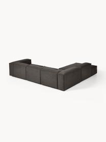 Modulares XL-Ecksofa Lennon, Bezug: 100 % Polyester Der strap, Gestell: Massives Kiefernhol, Sper, Webstoff Anthrazit, B 329 x T 269 cm, Eckteil links