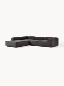 Modulares XL-Ecksofa Lennon, Bezug: 100 % Polyester Der strap, Gestell: Massives Kiefernhol, Sper, Webstoff Anthrazit, B 329 x T 269 cm, Eckteil links