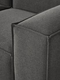 Modulares XL-Ecksofa Lennon, Bezug: 100 % Polyester Der strap, Gestell: Massives Kiefernhol, Sper, Webstoff Anthrazit, B 329 x T 269 cm, Eckteil links