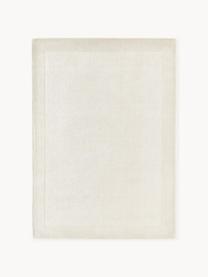 Tapis à poils courts Kari, 100 % polyester, certifié GRS, Blanc crème, larg. 80 x long. 150 cm (taille XS)