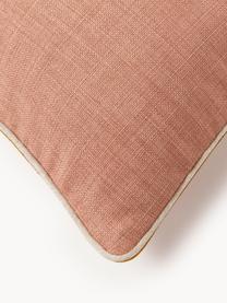 Kissenhülle Cressida mit zweifarbiger Kederumrandung, 100 % Polyester, Peach, B 45 x L 45 cm