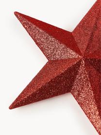 Cimier sapin incassable Morning Star, haut. 19 cm, Plastique, paillettes, Rouge rouille, haut. 19 cm