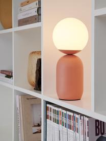 Malá stolová lampa Notti, Biela, terakotová, Ø 15 x V 35 cm
