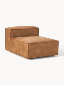 Módulo central sofá de cuero reciclado Lennon, Tapizado: cuero reciclado (70% cuer, Estructura: madera maciza, madera con, Patas: plástico Este producto es, Cuero marrón, An 89 x F 119 cm