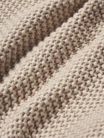 Housse de coussin en tricot de coton bio Adalyn, 100 % coton bio, certifié GOTS, Beige clair, larg. 40 x long. 40 cm