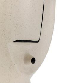 Große Design-Vase Face aus Steingut, Steingut, Weiß, Schwarz, B 23 x H 30 cm