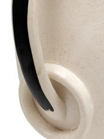 Veľká dizajnová váza z kameniny Face, Kamenina, Biela, čierna, Š 23 x V 30 cm