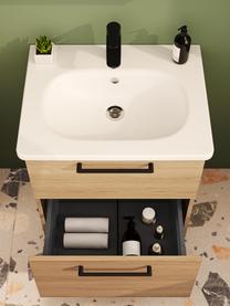 Meuble avec vasque à encastrer Orna, Brun, aspect bois, larg. 60 x haut. 67 cm