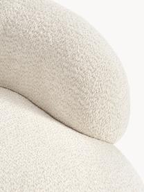 Sillón lounge en tejido bouclé Alba, Tapizado: 100% poliéster Alta resis, Estructura: madera de abeto maciza, m, Patas: plástico Este producto es, Borreguillo bouclé Off White, An 78 x L 78 cm