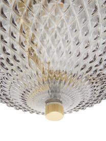 Kleine plafondlamp Orbiform van glas, Lampenkap: glas, Messingkleurig, grijs, Ø 23 x H 25 cm