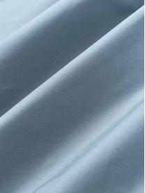 Drap plat en percale de coton Elsie, Gris-bleu, larg. 240 x long. 280 cm