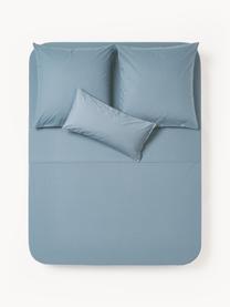 Sábana encimera de percal Elsie, Gris azulado, Cama 150/160 cm (240 x 280 cm)