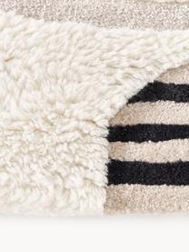 Tappeto in lana tessuto a mano con motivo in rilievo Rosco, Retro: 100% cotone Nei tappeti i, Tonalità marroni, Larg. 160 x Lung. 230 cm, (taglia M)
