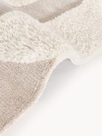 Tapis laine tissée main en relief Rosco, Tons bruns, larg. 160 x long. 230 cm (taille M)