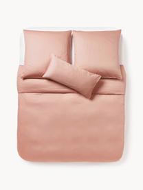 Funda nórdica de satén Comfort, Rosa oscuro, Cama 90 cm (155 x 220 cm)