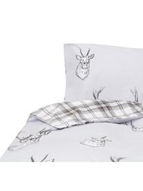 Funda nórdica Stags, Algodón
El algodón da una sensación agradable y suave en la piel, absorbe bien la humedad y es adecuado para personas alérgicas, Gris, blanco, Cama 180/200 cm (260 x 240 cm)