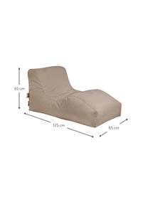 Fauteuil futon d'extérieur Wave, Gris argile, larg. 70 x prof. 125 cm