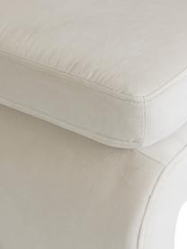 Fluwelen poef Mika, Bekleding: 100% polyester, Frame: grenenhout, FSC-gecertifi, Fluweel beige, B 70 x H 45 cm