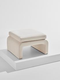 Tabouret en velours Mika, Velours beige, larg. 70 x haut. 45 cm