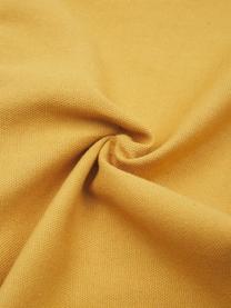 Sametový povlak na polštář se strukturálním vzorem Carraway, Hořčicově žlutá