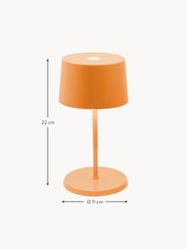 Lampa stołowa LED z funkcją przyciemniania Olivia Pro, Pomarańczowy, Ø 11 x 22 cm