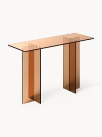 Sklenený konzolový stolík Anouk, Sklo, Hnedá, Š 120 x V 75 cm