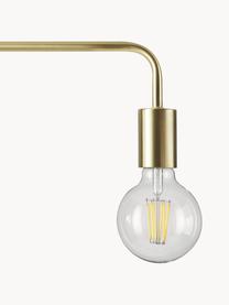 Leeslamp Flow van metaal, Lamp: vermessingd metaal, Goudkleurig, H 153cm