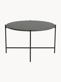 Table de jardin en métal plateau en ciment Avisa, Gris, noir, Ø 80 x haut. 46 cm