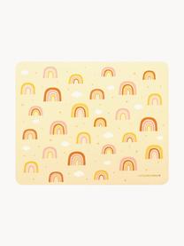 Kinderplacemat Rainbows, Rubber, Lichtgeel, roze- en oranjetinten, B 43 x D 34 cm