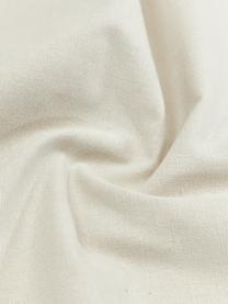 Tovaglia in cotone bianco crema Organic, 100% cotone, Bianco crema, rosso, Per 6-10 persone (Larg. 140 x Lung. 250 cm)