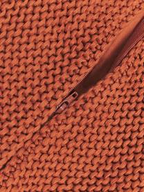 Housse de coussin en tricot Adalyn, 100 % coton bio, certifié GOTS, Rouille, larg. 50 x long. 50 cm
