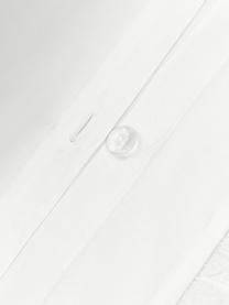 Gewassen katoenen kussenhoes Louane met franjes, Weeftechniek: perkal Draaddichtheid 200, Wit, B 60 x B 70 cm
