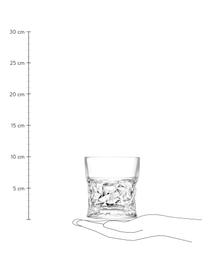 Vasos old fashioned de cristal con relieve Bicchiero, 6 uds., Cristal, Transparente, Ø 9 x Al 10 cm, 320 ml