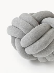 Coussin nœud Twist, Gris clair, Ø 30 cm