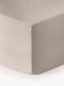 Boxspring-Spannbettlaken Biba, Flanell, Webart: Flanell, Beige, B 200 x L 200 cm, H 35 cm