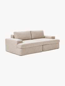 Modulares Sofa Russell (3-Sitzer) mit abnehmbaren Bezügen, Bezug: 100% Baumwolle Der strapa, Gestell: Massives Kiefernholz, Spe, Füße: Kunststoff Dieses Produkt, Webstoff Beige, B 206 x T 103 cm