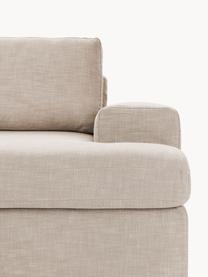 Sofa modułowa Russell (3-osobowa), Tapicerka: 100% bawełna Dzięki tkani, Stelaż: lite drewno sosnowe, skle, Nogi: tworzywo sztuczne Ten pro, Beżowa tkanina, S 206 x G 103 cm