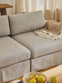 Modulares Sofa Russell (3-Sitzer) mit abnehmbaren Bezügen, Bezug: 100% Baumwolle Der strapa, Gestell: Massives Kiefernholz, Spe, Webstoff Beige, B 206 x T 103 cm