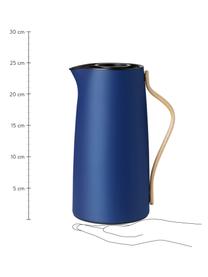 Termo Emma, 1.2 L, Estructura: acero inoxidable, Asa: madera de haya, Azul, beige, 1,2 L