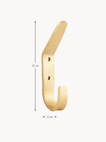 Gancio appendiabiti in metallo Forga 2 pz, Metallo rivestito, Dorato, Larg. 2 x Alt. 12 cm