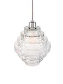 Malá závesná lampa Noble Brilliance, Priehľadná, chrómová, Ø 24 x V 25 cm