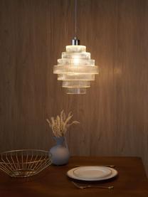 Malá závesná lampa Noble Brilliance, Priehľadná, chrómová, Ø 24 x V 25 cm