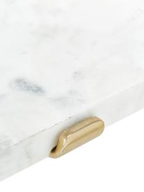 Estante de pared de mármol Porter, Anclaje: metal recubierto, Estantería: mármol, Blanco, An 60 x Al 16 cm